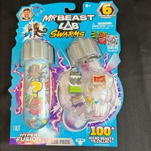 Mr Beast Lab Swarms, Hyper Fusion Series, 6 Pack includes 6 Micro Beasts & more